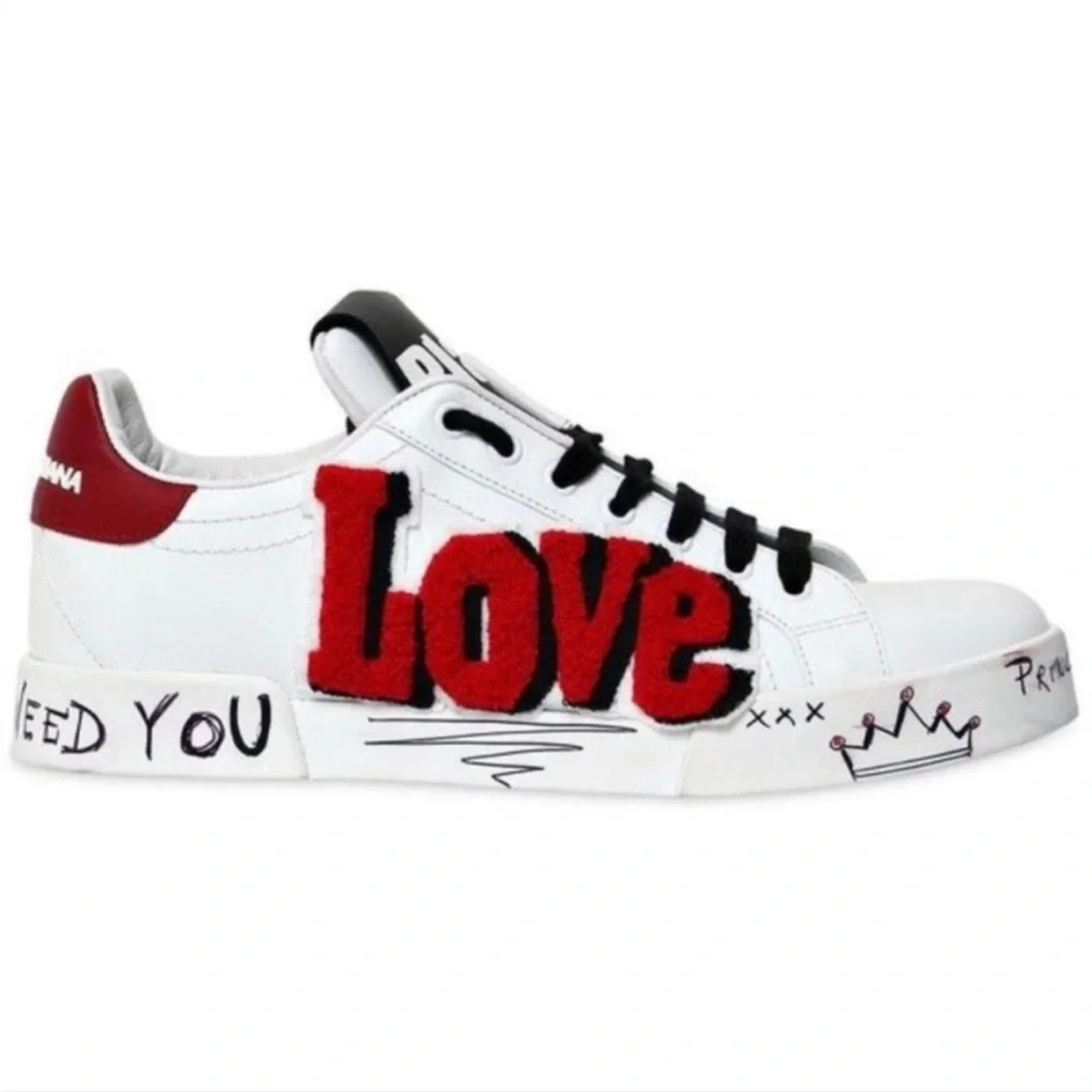 Authentic Dolce & Gabbana Graffiti Love sneakers - Picture 1 of 7